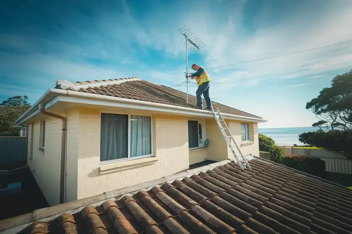 New digital antenna installation in Innaloo on tiled roof